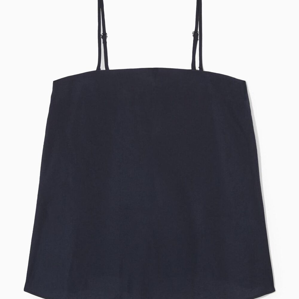 COS Navy convertible strapless tank top